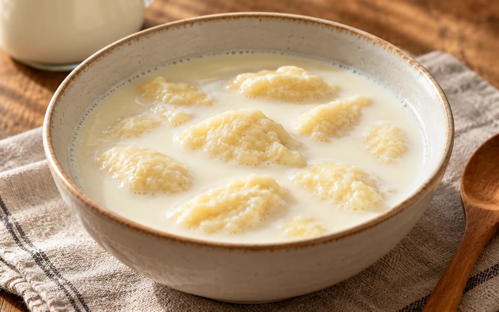 Молочный суп с клёцками