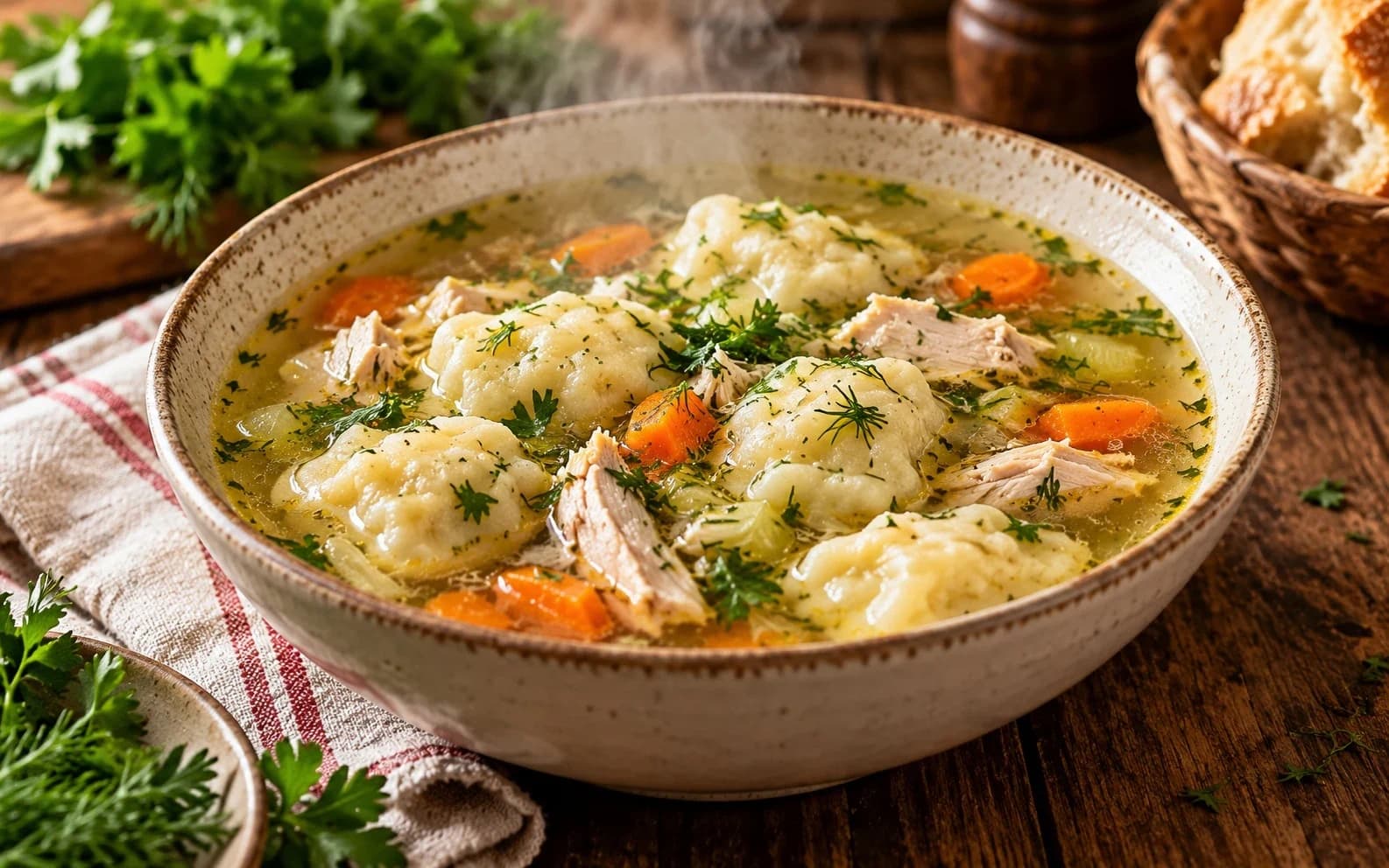 Куриный суп с клецками