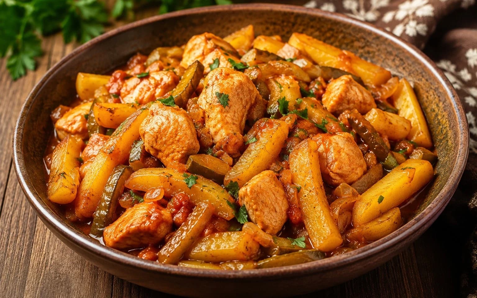Азу по-татарски с курицей