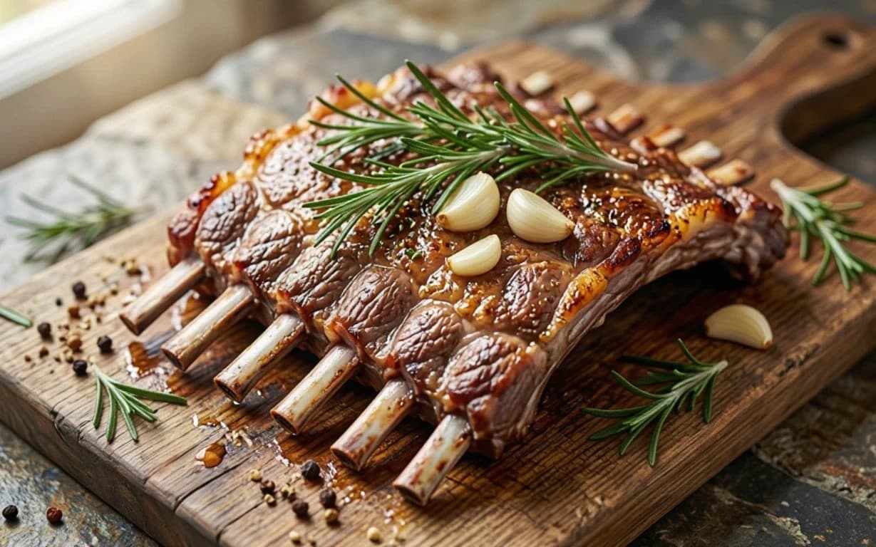 Каре ягнёнка с розмарином и чесноком