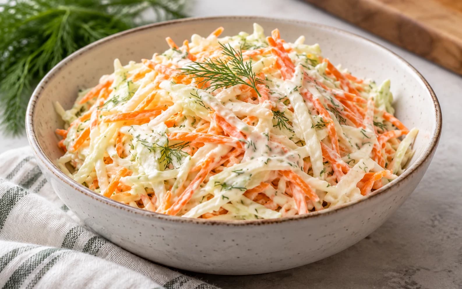 Коул-слоу с лёгкой йогуртовой заправкой