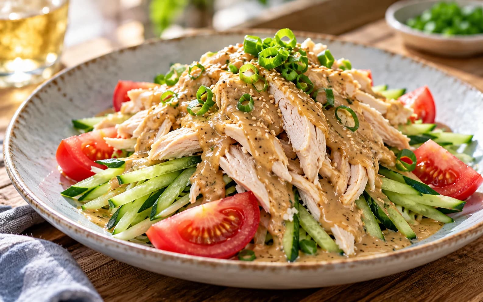 Курица банбанцзи Мукоды с кунжутным соусом