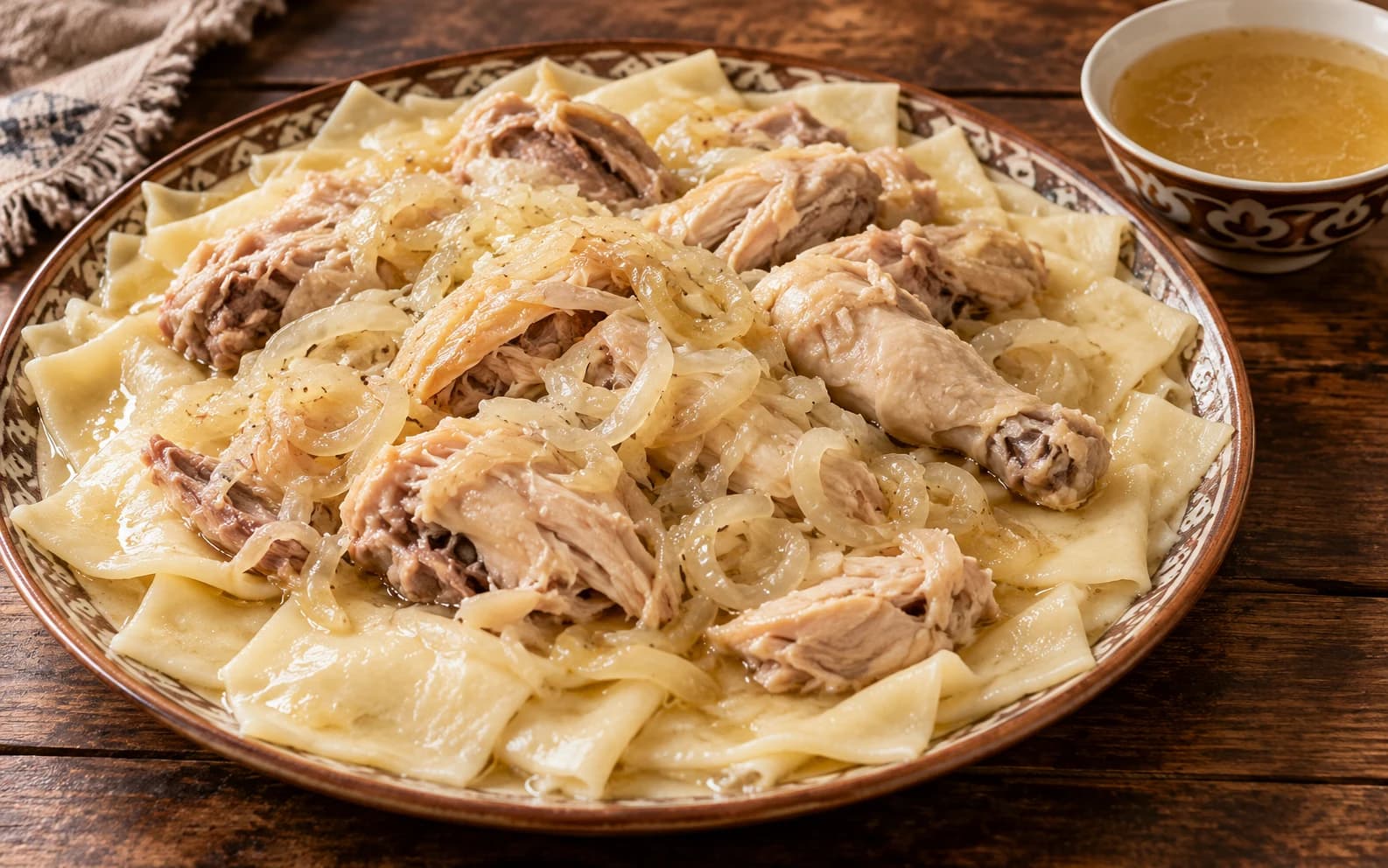 Домашний бешбармак с курицей