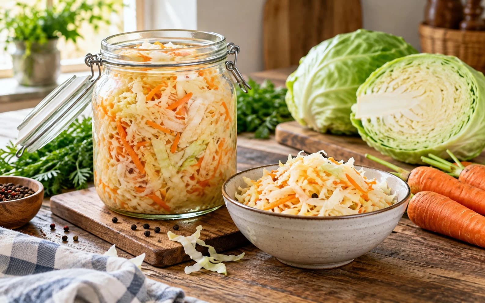 Квашеная капуста с морковью