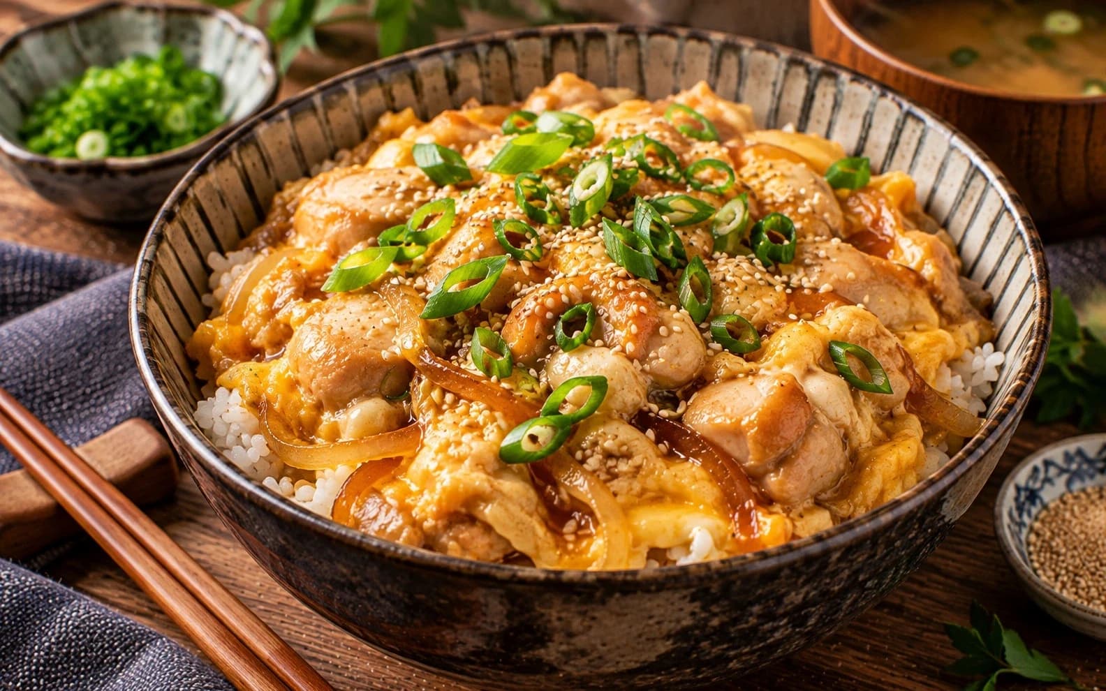 Оякодон с курицей и рисом