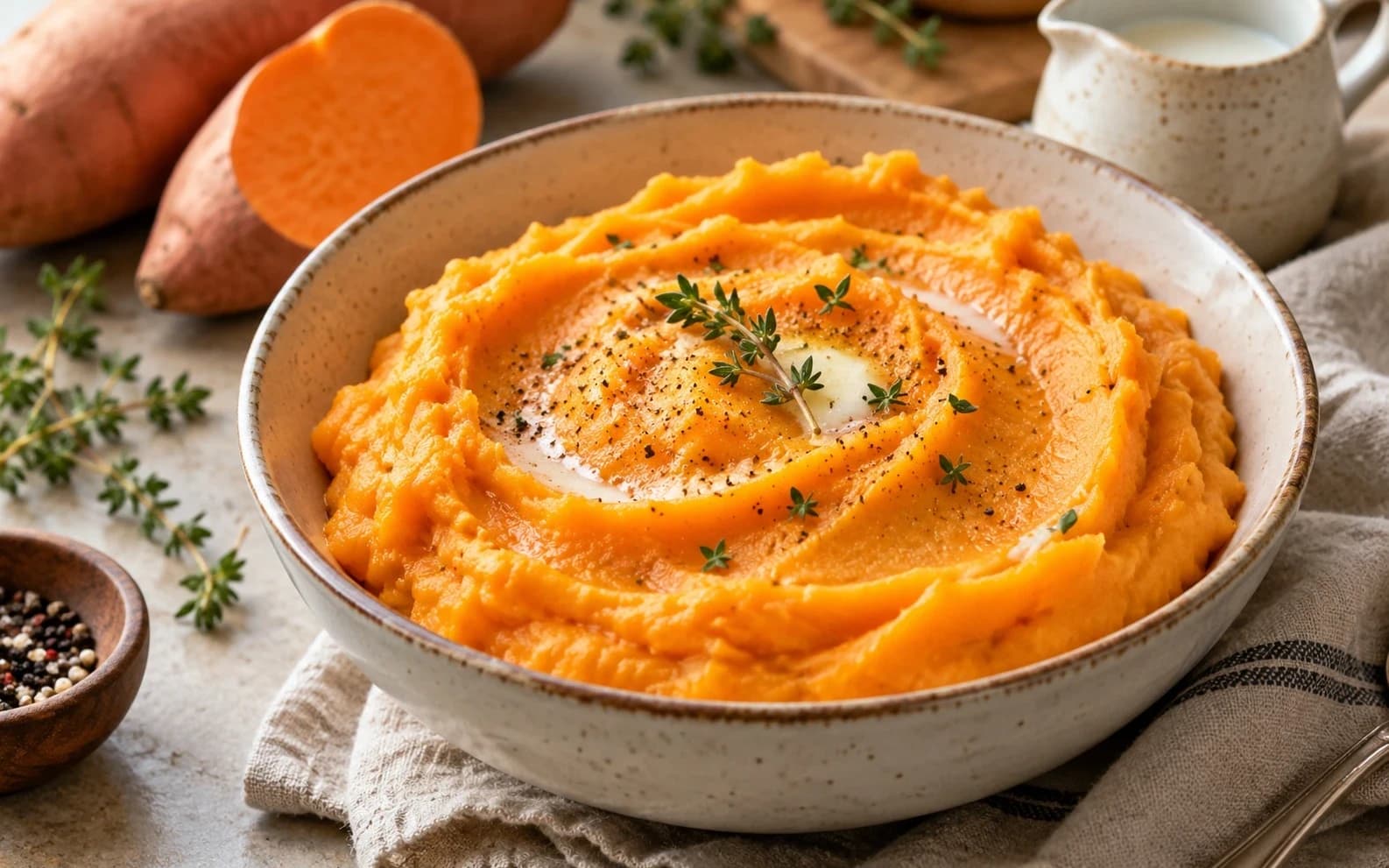 Пюре из батата со сливками