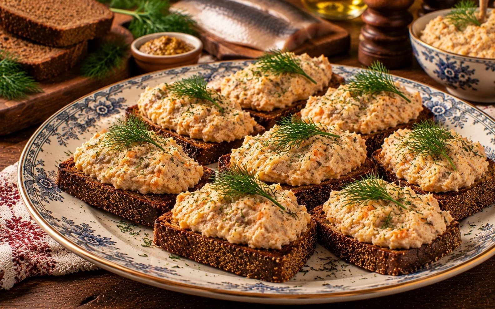 Гренки с селёдочной икрой — любимая закуска Маяковского