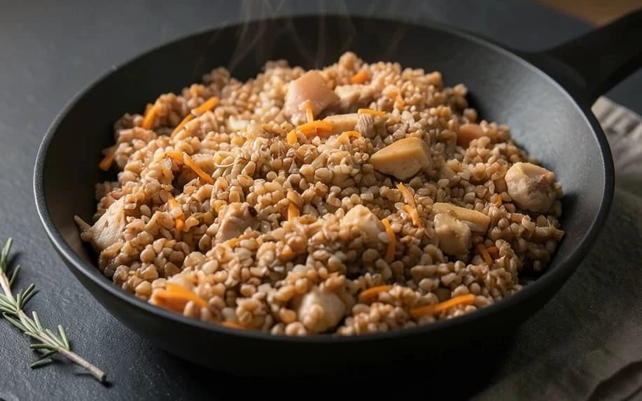 Гречка по-купечески с курицей
