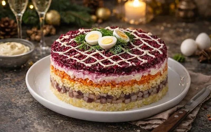 Салат «Сельдь под шубой» классический