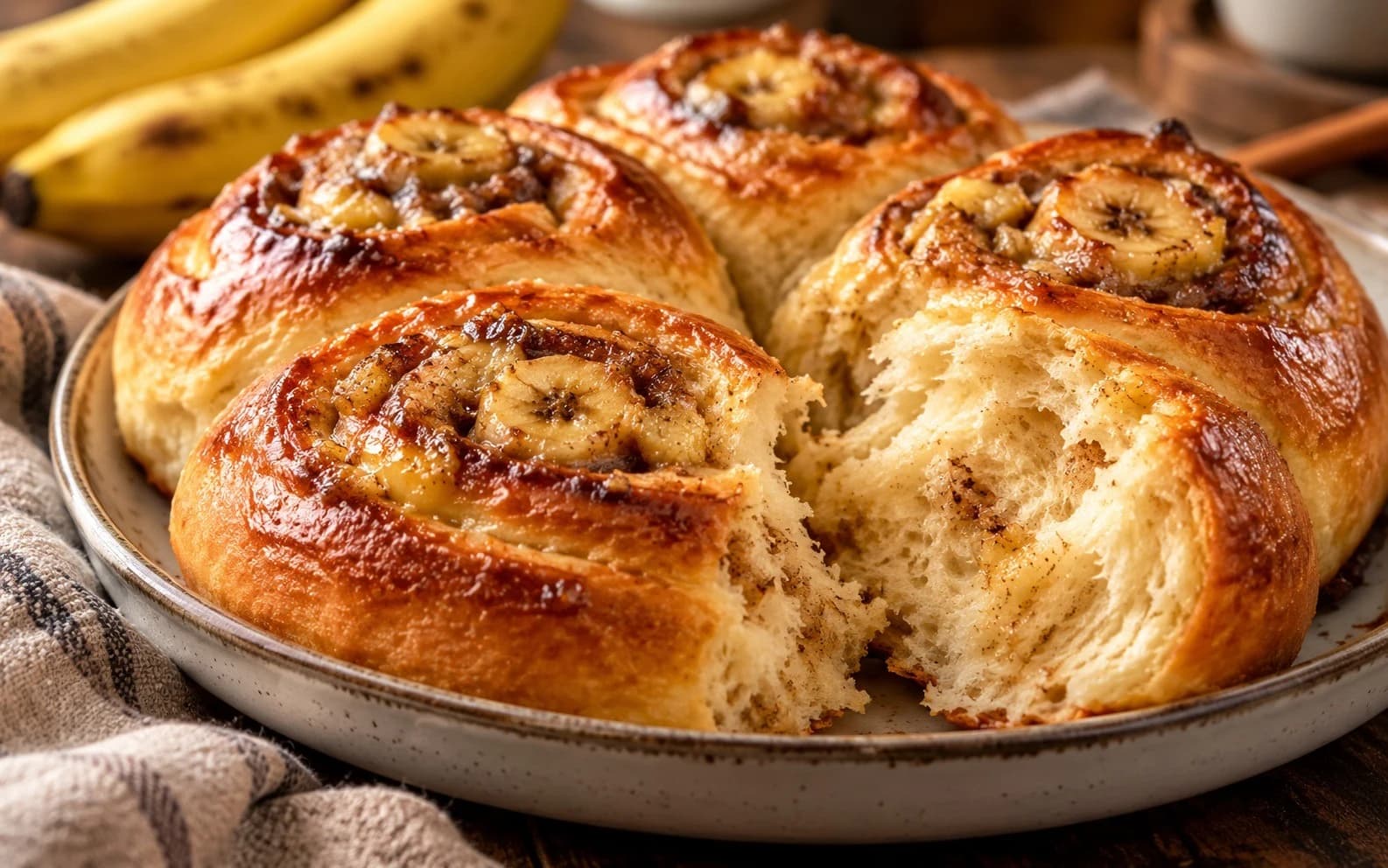 Мягкие банановые булочки