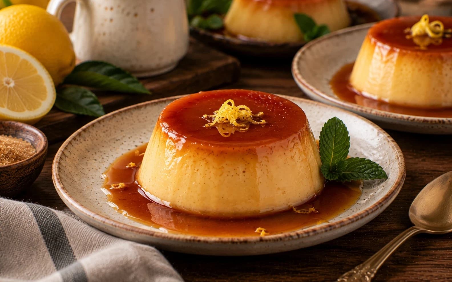 Яичный флан с карамелью