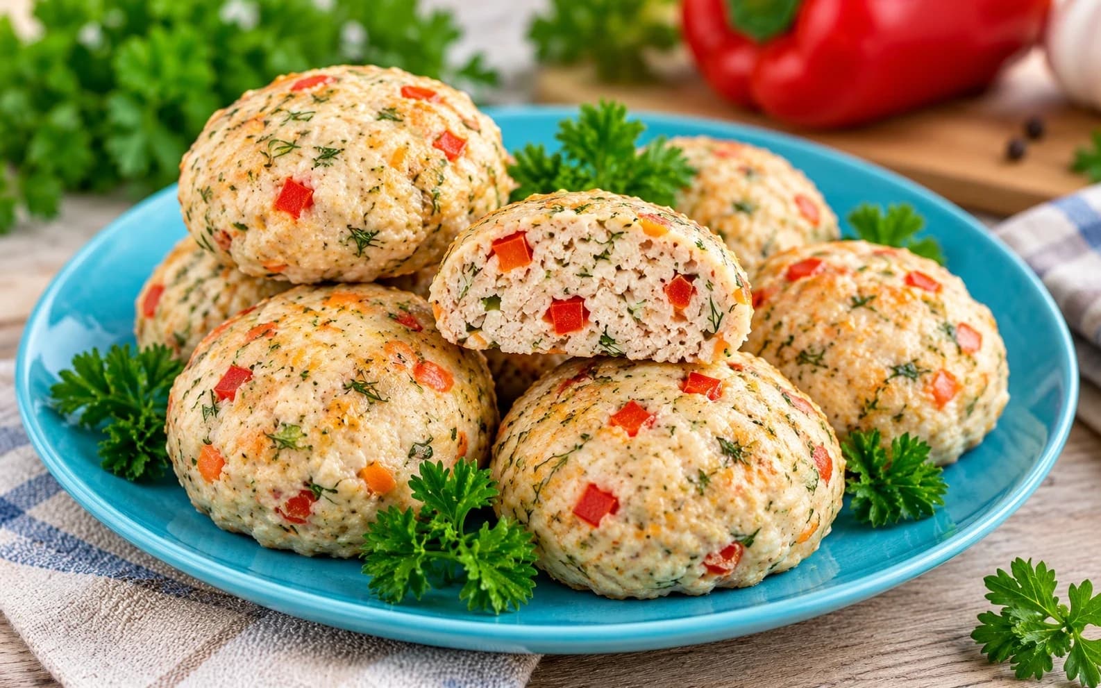 Котлеты из индейки с овощами на пару