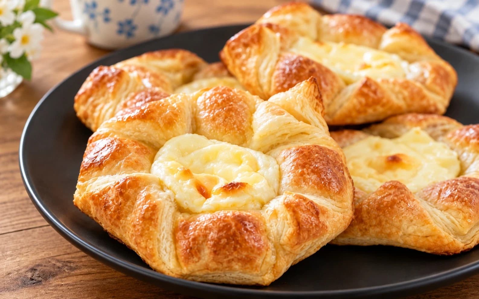 Датская слойка с сырным кремом