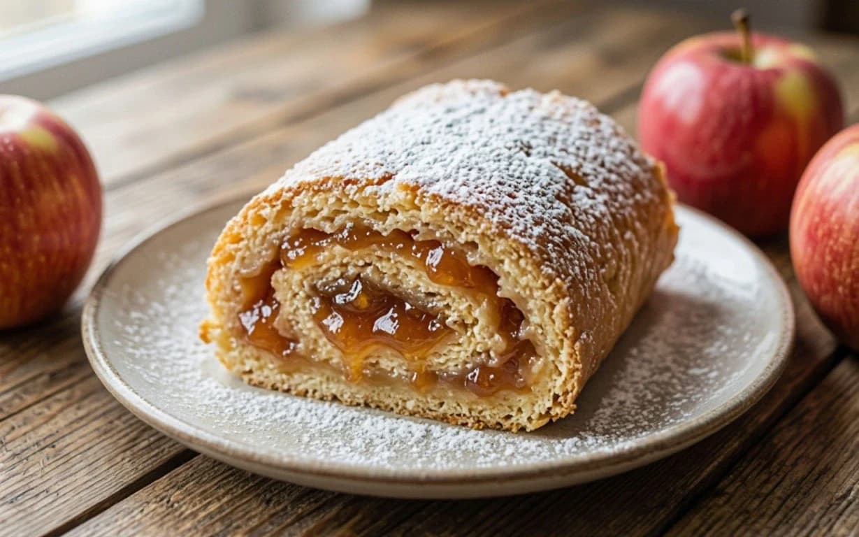 Рулет с яблоками