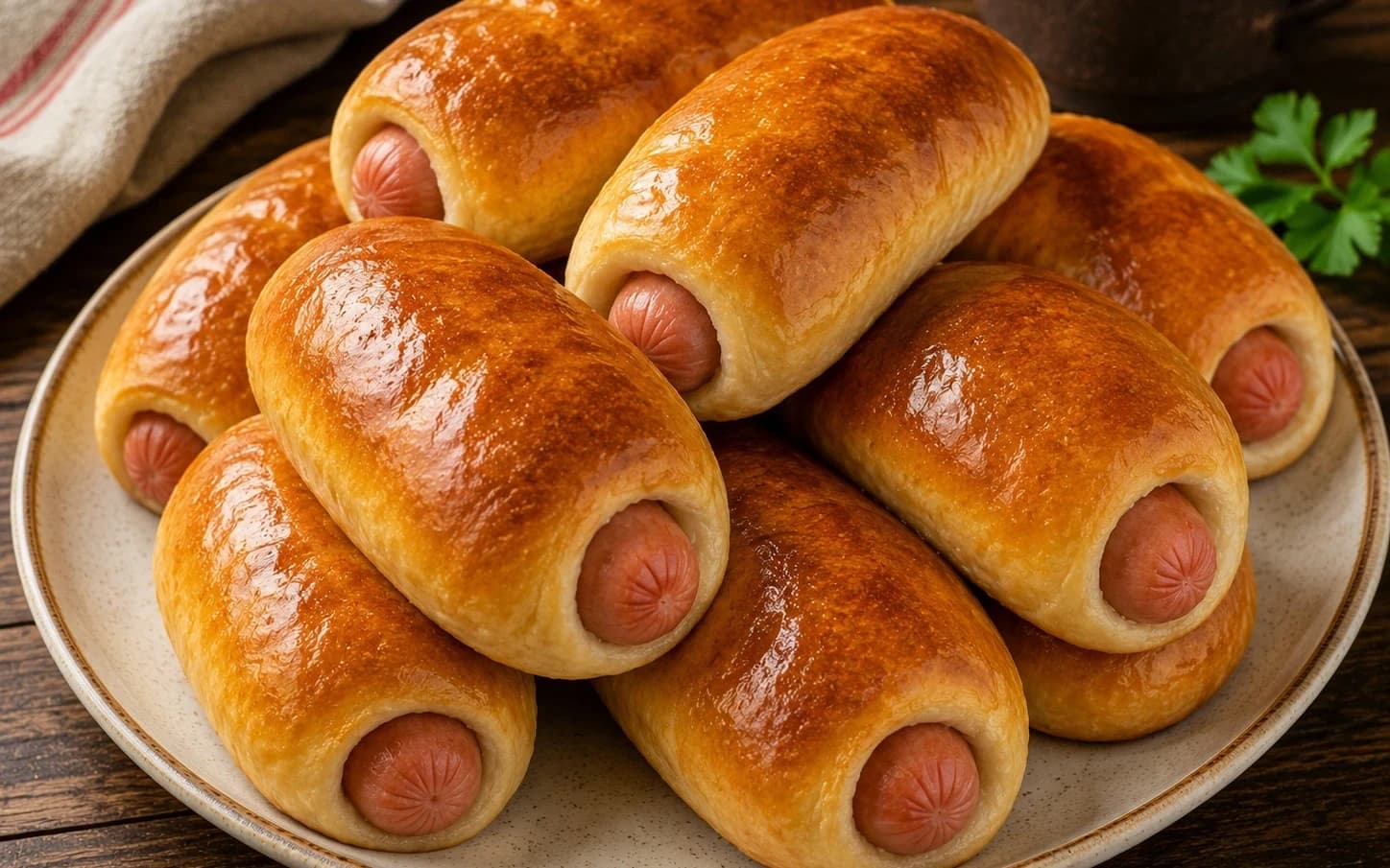 Пирожки с сосисками