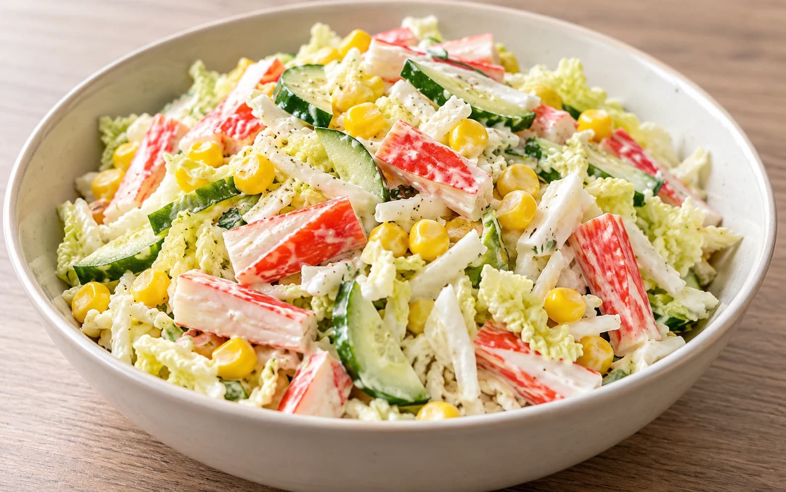 Салат с крабовыми палочками и пекинской капустой