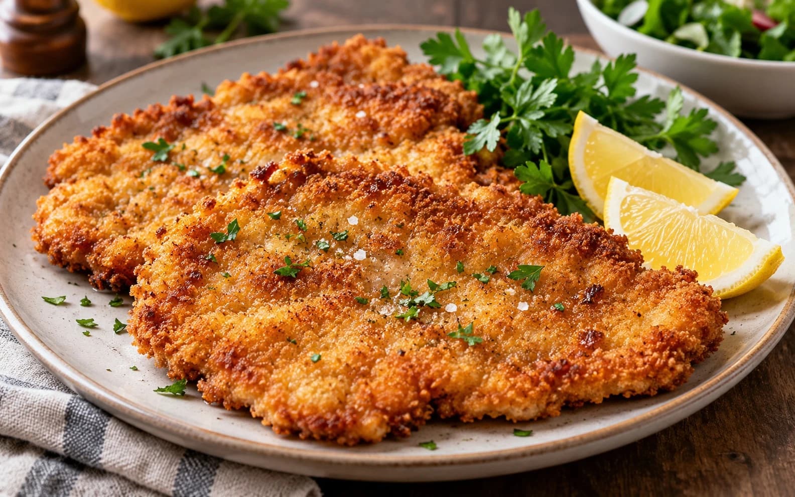 Куриный шницель в панировке