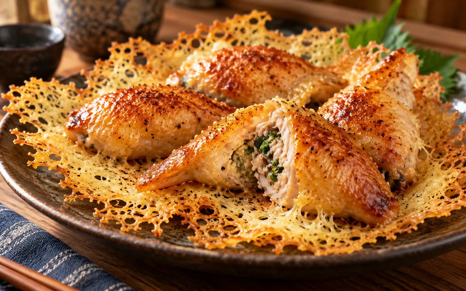 Крылышки ханэцуки с сырной корочкой Сомы