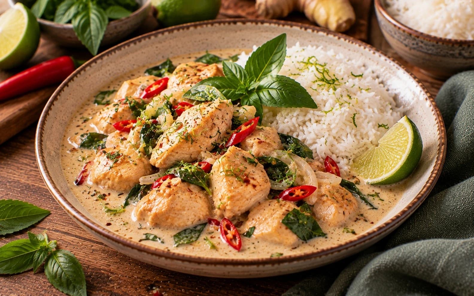 Курица в кокосовом молоке с лаймом