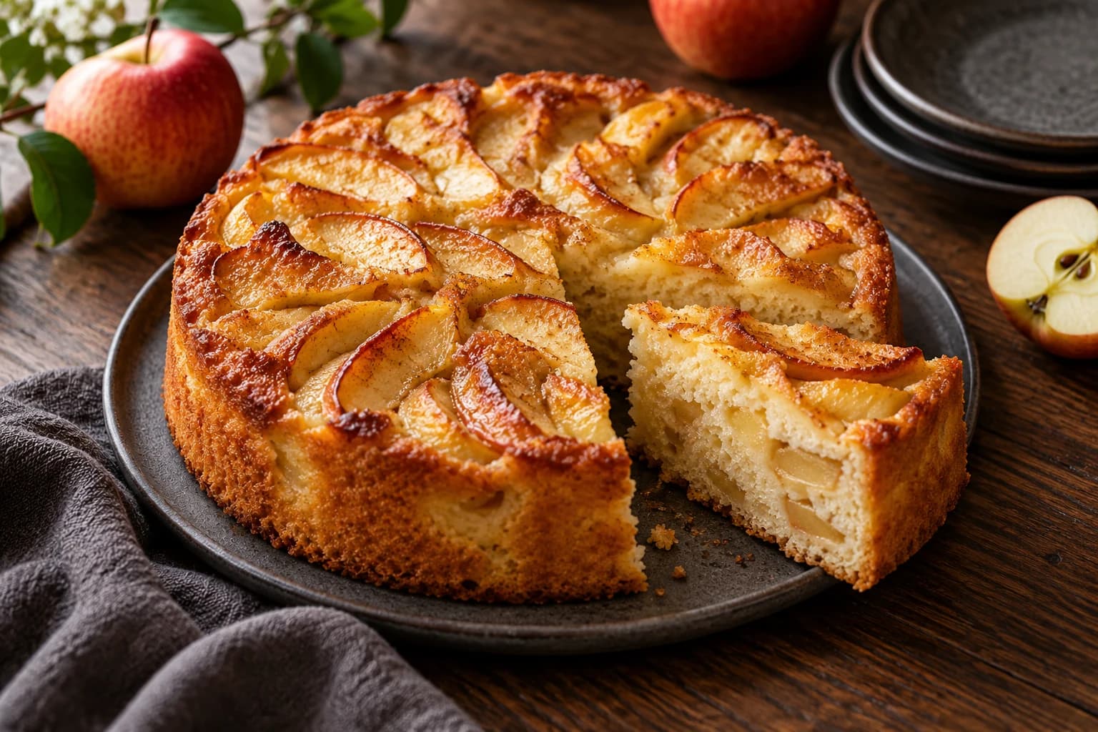Шарлотка с яблоками в аэрогриле