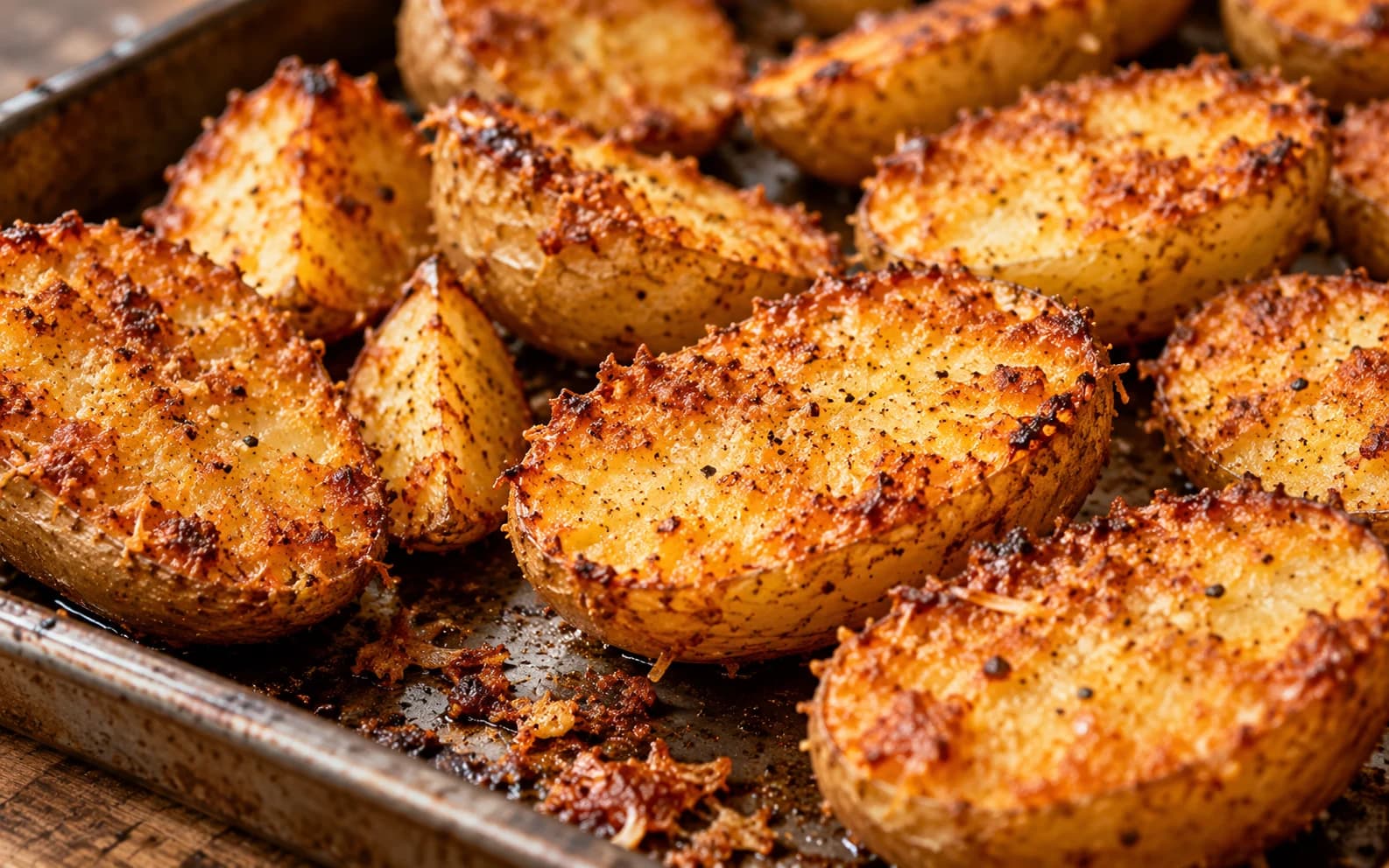 Хрустящий картофель с пармезановой корочкой