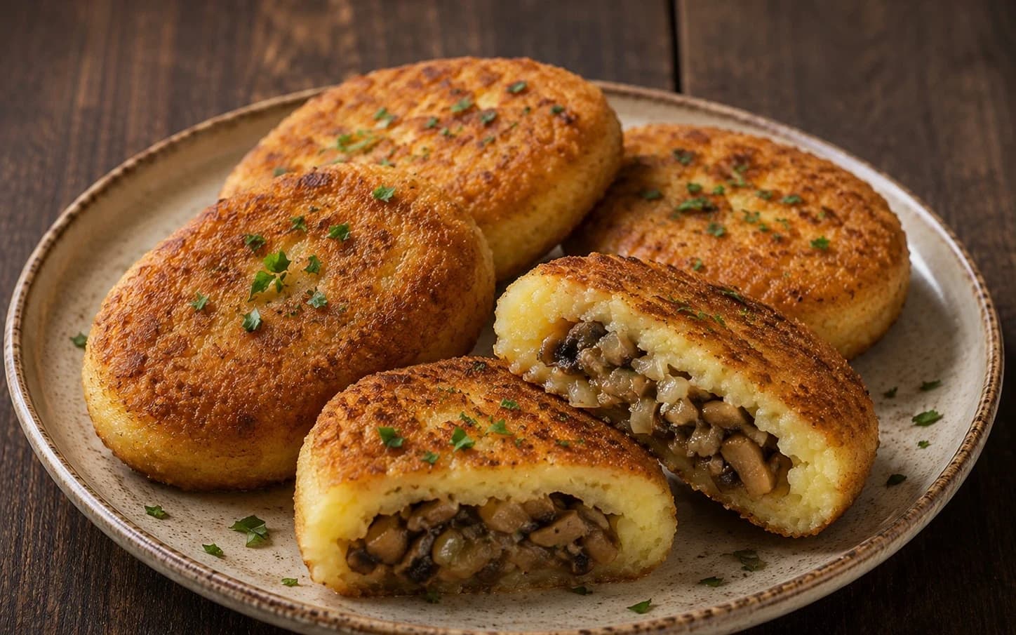 Зразы картофельные с грибами