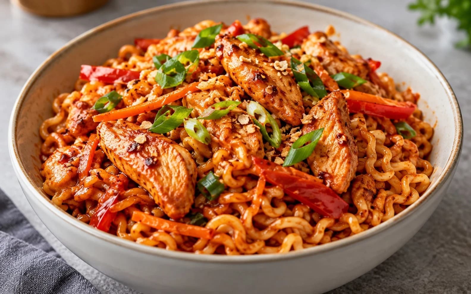 Buldak Original с курицей и овощами