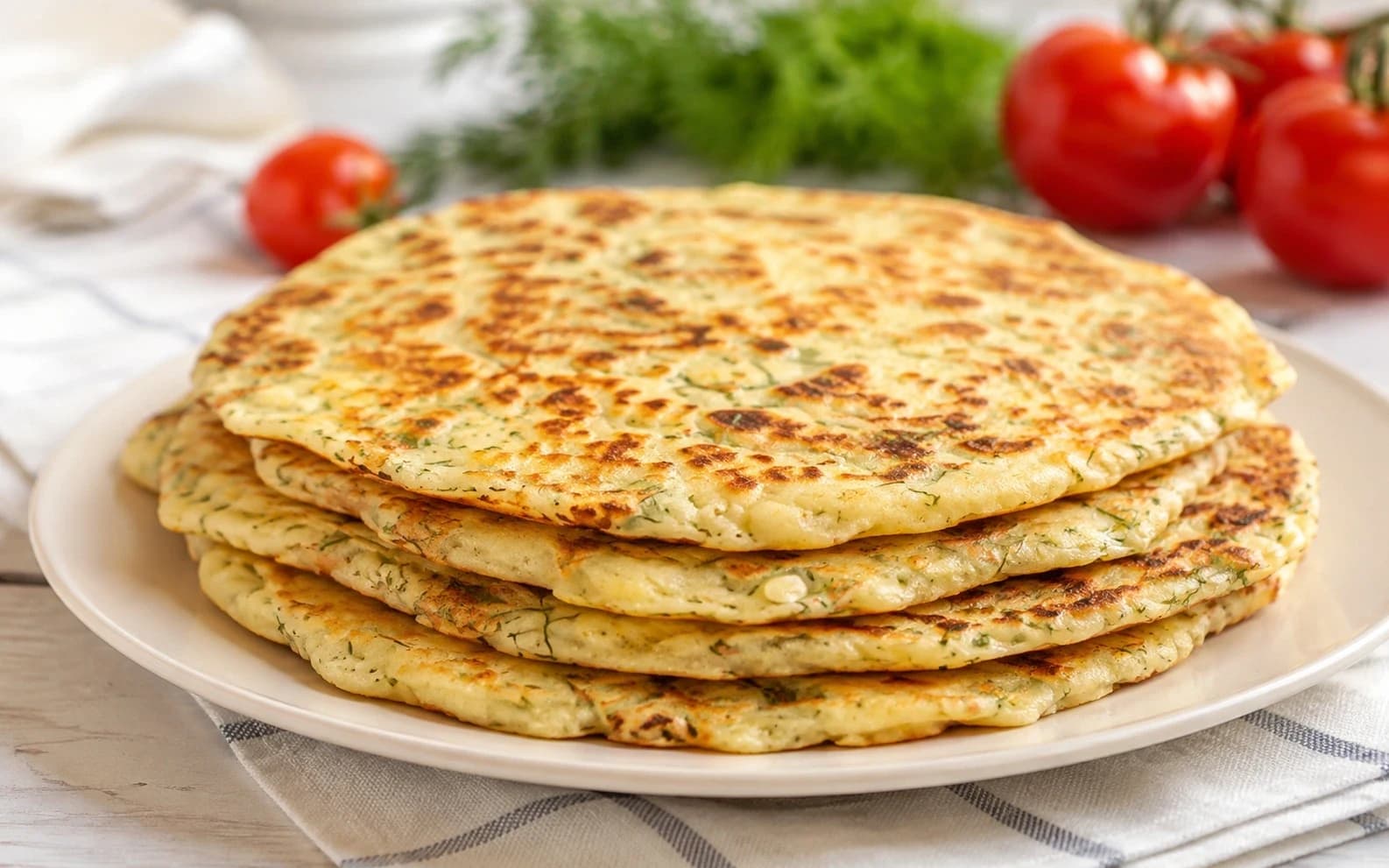 Лепёшки с творогом и сыром